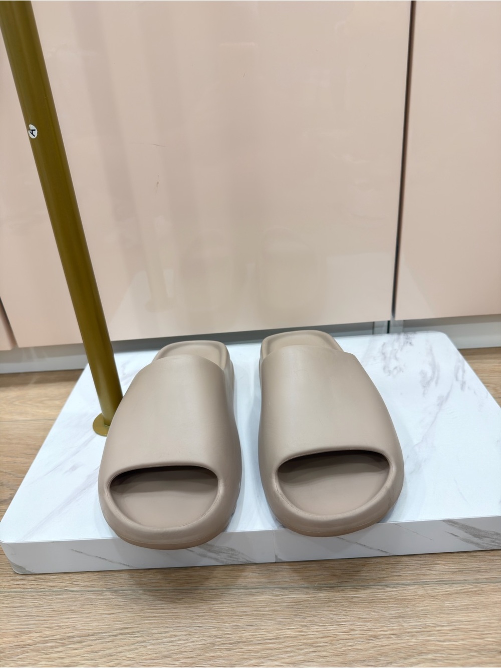 Yeezy Slide Sandals in Beige